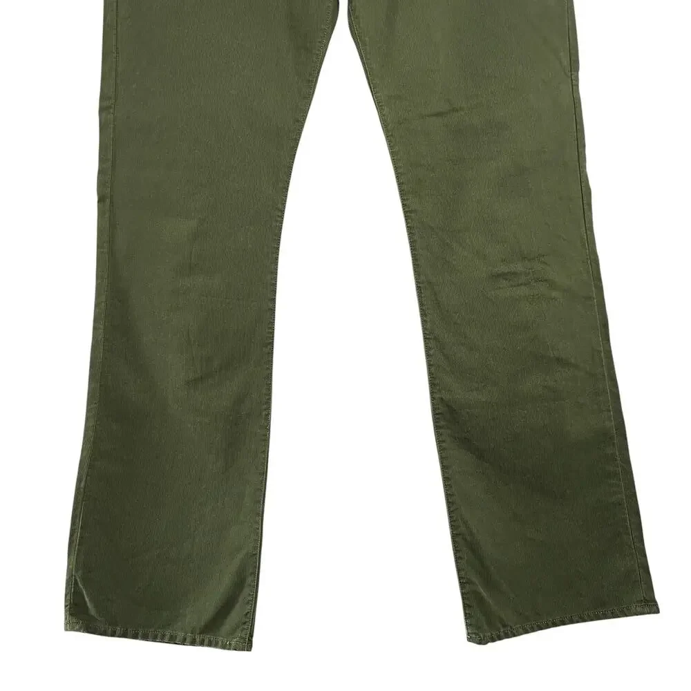 Polo Ralph Lauren PRL 750 Green Corduroy Bootcut Button Jeans 34x32 NWT